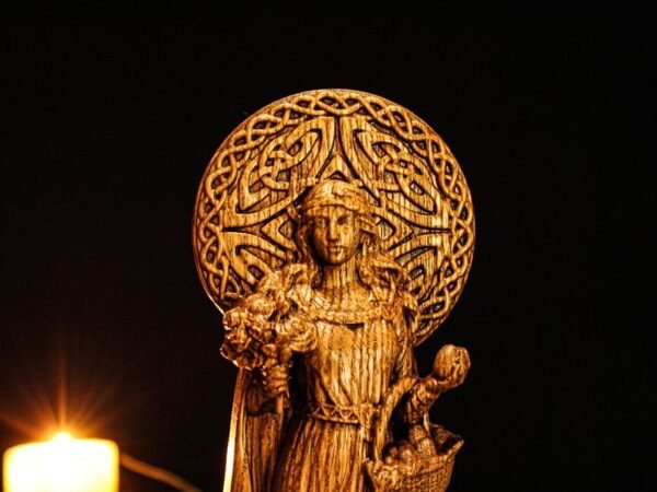 Wood Sculpture Collection-Ostara Statue, Goddess Ostara Figurine, Goddess of Spring, Embrace the Spring Equinox, Pagan Statue, Pagan Altar, Altar Figurine