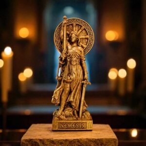 Nemesis Statue, Greek Goddess Nemesis, Nemesis Wooden Sculpture, Greek Statue, Greek Mythology, Pagan Figurine, Altar Statue, Custom Statue