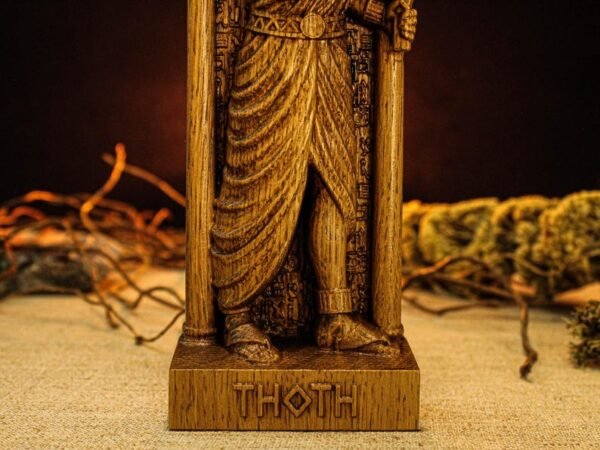 Thoth Statue, Egyptian God Thoth, Thoth Altar Figure, Egyptian Mythology, Pagan Statues, Egyptian Pantheon, Custom God Statue, Wooden Statue