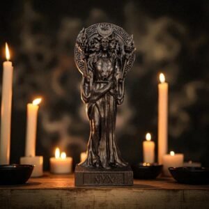 Wood Sculpture Collection-Black Nyx Statue, Greek Goddess of the Moon, Black Goddess Figure, Nyx Goddess Figure, Greek Altar Statue, Greek Mythology, Moon Goddess