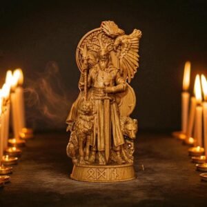 Odin statue, Carved Odin Figure, Allfather, Wotan, Norse God Statue, Viking Statue, Norse Mythology, Norse Pagan, Altar Figurine