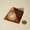 Orgone Pyramid Orgone Energy~Orgone orgonite® medium pyramid, quintuple, fivefold power with 5 gold-plated (24K) MWO by Lakhovsky, Golden Ratio Antenna, EMF Protection