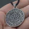 Silver Pentagram Necklace, Pentagram Pendant, 925 Silver Wicca Pendant, Wiccan Amulet, Wiccan Pentagram Necklace, Silver Pentagram