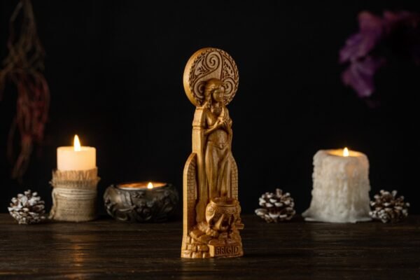 Brigid Irish Goddess, Brigid Celtic Goddess, Celtic gods, Brigid statue, pagan altar, celtic pantheon