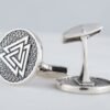 Cufflinks with Valknut Symbol, 925 Silver Cufflinks, Norse Cufflinks, Valknut Cufflinks, Viking Cufflinks, Handmade Norse Jewelry