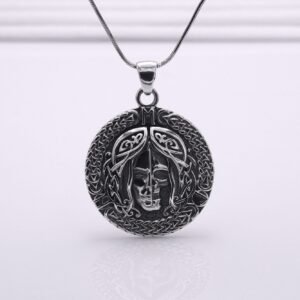 925 Silver Hel Pendant, Necklace with Norse Ornament, Hel Jewelry, Norse Jewelry, Hel Goddess Pendant, Handmade Viking Jewelry