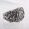 Sterling Silver Raven Ring, Hugin and Munin Ring, Raven's Jewelry, Viking Ring, Norse Jewelry, Mammen Ornament Ring, Handmade Viking Jewelry