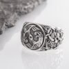 Sterling Silver Raven Ring, Hugin and Munin Ring, Raven's Jewelry, Viking Ring, Norse Jewelry, Mammen Ornament Ring, Handmade Viking Jewelry