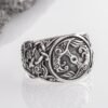 Sterling Silver Raven Ring, Hugin and Munin Ring, Raven's Jewelry, Viking Ring, Norse Jewelry, Mammen Ornament Ring, Handmade Viking Jewelry