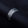 Viking Style Band Norse Ornament Jewelry and Unique Pattern Ring, Scandinavian Jewelry, Nordic Ring, Handcrafted Viking Jewelry