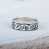 Viking Style Band Norse Ornament Jewelry and Unique Pattern Ring, Scandinavian Jewelry, Nordic Ring, Handcrafted Viking Jewelry
