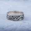 Viking Style Band Norse Ornament Jewelry and Unique Pattern Ring, Scandinavian Jewelry, Nordic Ring, Handcrafted Viking Jewelry