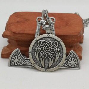 New Magicun Viking~knot bear paw Pendant Slavic kolovrat Axe Necklace pagan Jewelry 1pc