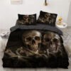 Luxury Bedding Sets 3d Custom,duvet Cover Set Queen/king,quilt/blanket Cover Set,3 Pcs Bed Se,halloween Skull Bed Linen - Bedding Set