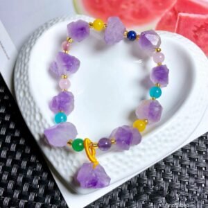 Magicun Crystal~natural amethyst  rough bracelet stones and crystals