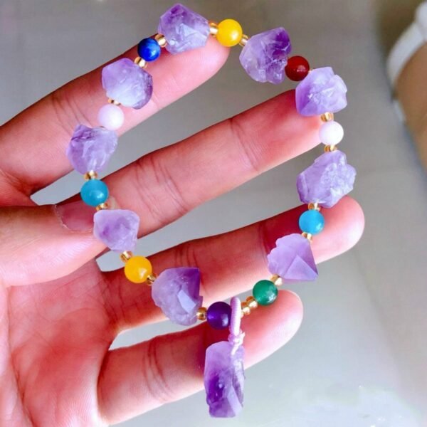 Magicun Crystal~natural amethyst  rough bracelet stones and crystals