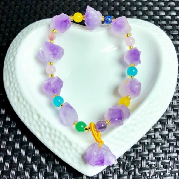Magicun Crystal~natural amethyst  rough bracelet stones and crystals