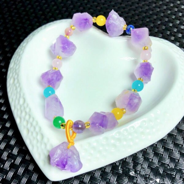 Magicun Crystal~natural amethyst  rough bracelet stones and crystals