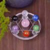 Magicun Crystal~natural purple white yellow red powder green black crystal ball seven star array ornaments evil evil lucky  feng shui ball