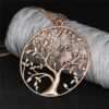Necklace Rose Gold Tree of life Owl Necklace