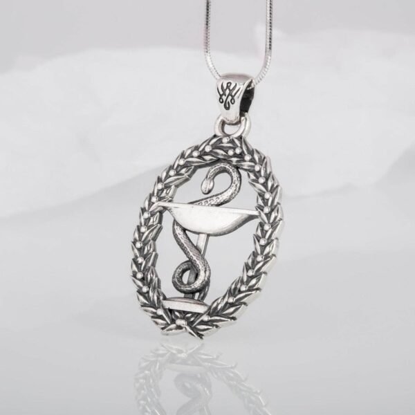 Necklaces Ancient Greek Bowl of Hygieia Sterling Silver Necklace Ancient Treasures Ancientreasures Viking Odin Thor Mjolnir Celtic Ancient Egypt Norse Norse Mythology