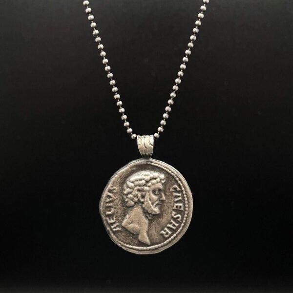 Necklaces Caesar Necklace | Museum Quality Replica of an Ancient Roman Coin Ancient Treasures Ancientreasures Viking Odin Thor Mjolnir Celtic Ancient Egypt Norse Norse Mythology