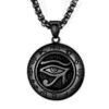 Pendant Necklaces Black Plated Ancient Egypt Eye of Horus Necklace Ancient Treasures Ancientreasures Viking Odin Thor Mjolnir Celtic Ancient Egypt Norse Norse Mythology