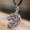 Celtic Wolf Knotwork Sterling Silver Animal Pendant
