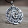 Freemason Sterling Silver Pendant with Masonic Symbols