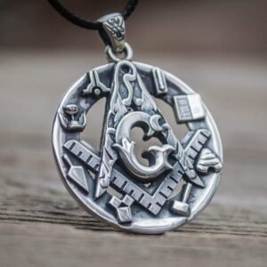 pendants-necklaces-freemason-sterling-silver-pendant-with-masonic-symbols-ancient-treasures-viking-norse-mythology-ancient-egypt-thor-odin-mjolnir-celtic-14380084723778 Freemason Sterling Silver Pendant with Masonic Symbols