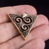 Celtic Triskele - Triple Spiral Unique Handmade Pendant