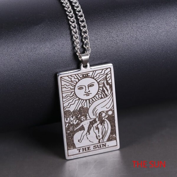 Wicca Tarot Card Waite Major Arcana Pagan Pendant Amulet Necklace Wiccan Jewelry