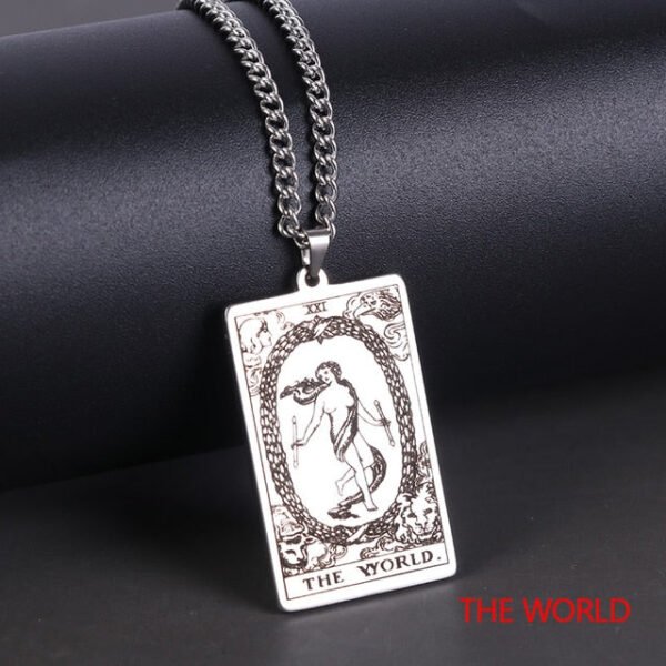 Wicca Tarot Card Waite Major Arcana Pagan Pendant Amulet Necklace Wiccan Jewelry