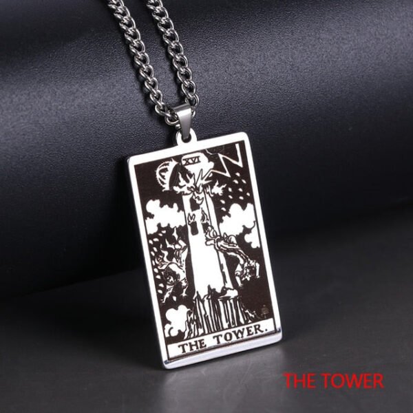 Wicca Tarot Card Waite Major Arcana Pagan Pendant Amulet Necklace Wiccan Jewelry