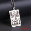 Wicca Tarot Card Waite Major Arcana Pagan Pendant Amulet Necklace Wiccan Jewelry