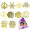 Mix 10pc New Tower Pattern Metal Copper Stickers Energy For DIY Resin Silicone Making Mould Craft Jewelry Tool Jewelry Making