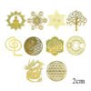 Mix 10pc New Tower Pattern Metal Copper Stickers Energy For DIY Resin Silicone Making Mould Craft Jewelry Tool Jewelry Making