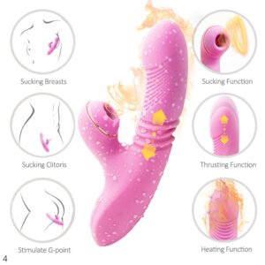 Magic set G Spot Rabbit Vibrator With Heating Thrusting Sucking Clitoral Dildo Vibrators Stimulator Dual Motor Waterproof Adult Sex Toys