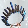 Witch accessories jewelry moon wicca wizard crown headband dark blue black headband Magic Set