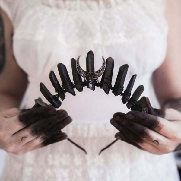 Witch accessories jewelry moon wicca wizard crown headband dark blue black headband Magic Set