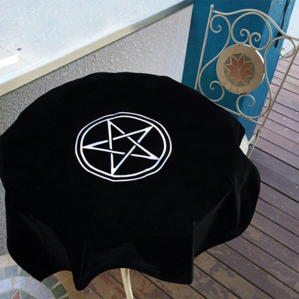 wicca sun,pentacle velvet  Accessories embroidery table cover wall decor