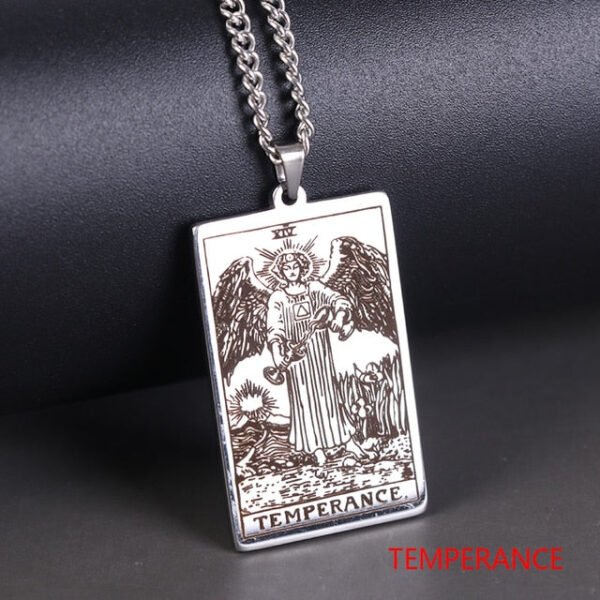 Wicca Tarot Card Waite Major Arcana Pagan Pendant Amulet Necklace Wiccan Jewelry