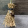 Dust Removal Broom Wicca Celtic Pentagram Mini Witch Broom Witchcraft Accessories Raw Crystal Wicca Altar Broom