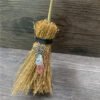 Dust Removal Broom Wicca Celtic Pentagram Mini Witch Broom Witchcraft Accessories Raw Crystal Wicca Altar Broom