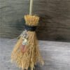 Dust Removal Broom Wicca Celtic Pentagram Mini Witch Broom Witchcraft Accessories Raw Crystal Wicca Altar Broom