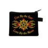 Witch / Voodoo / Wicca Coin Puse Women Wallet Witchcraft / Black Cat Boys Girls Coin Bag Wicca Collection