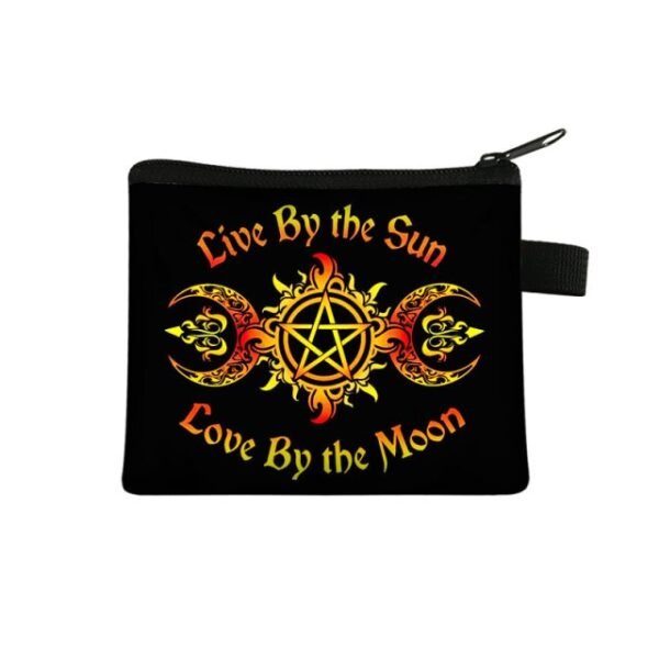 Witch / Voodoo / Wicca Coin Puse Women Wallet Witchcraft / Black Cat Boys Girls Coin Bag Wicca Collection