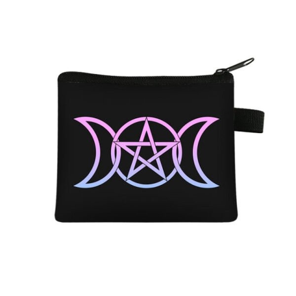 Witch / Voodoo / Wicca Coin Puse Women Wallet Witchcraft / Black Cat Boys Girls Coin Bag Wicca Collection