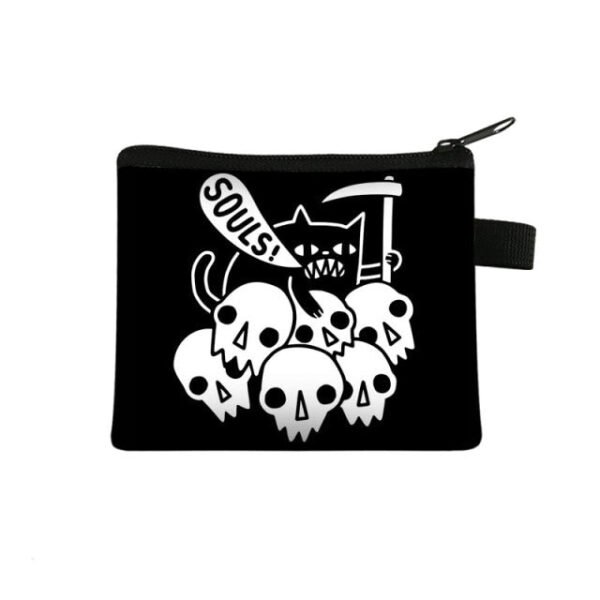 Witch / Voodoo / Wicca Coin Puse Women Wallet Witchcraft / Black Cat Boys Girls Coin Bag Wicca Collection