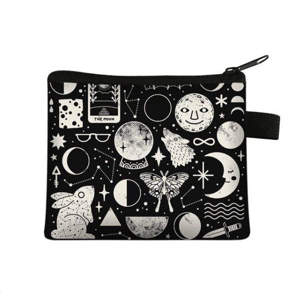 Witch / Voodoo / Wicca Coin Puse Women Wallet Witchcraft / Black Cat Boys Girls Coin Bag Wicca Collection